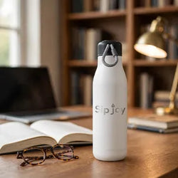 Adventure Series Rope-Handle Bottle. (White)