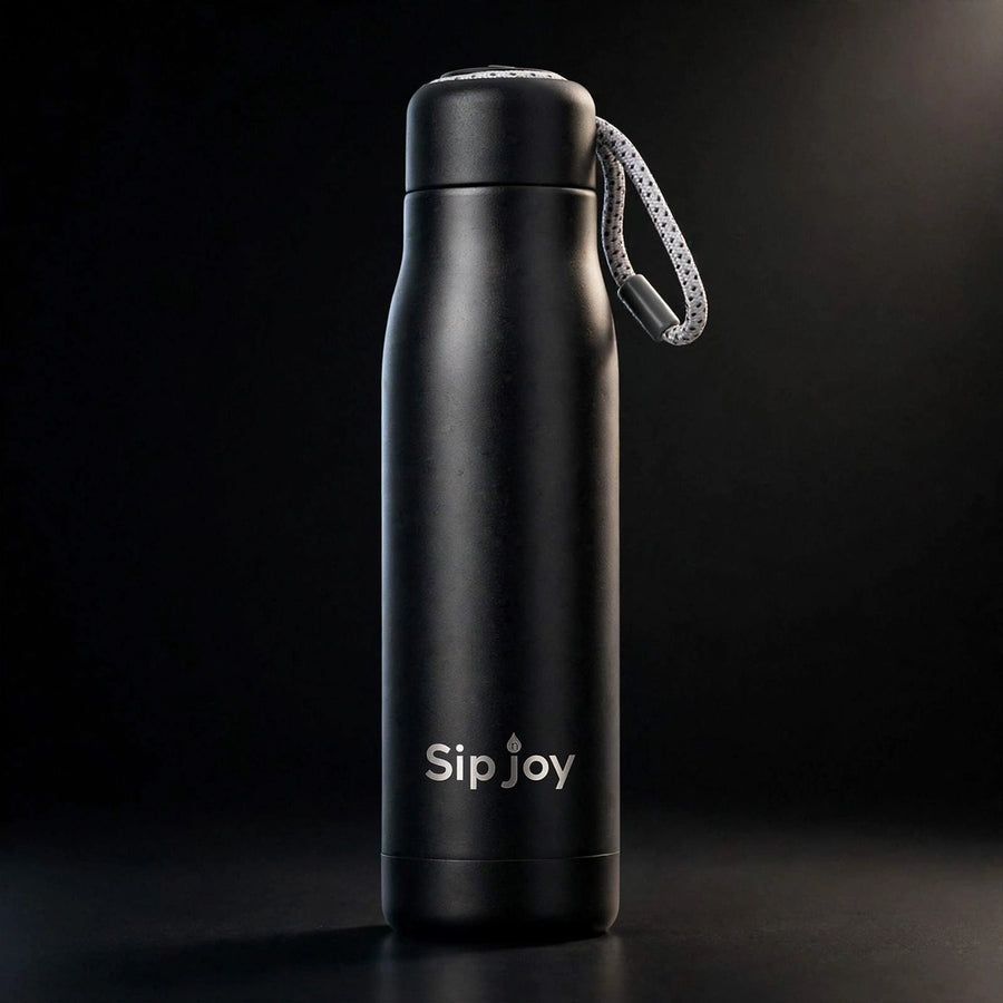 Adventure Series Rope-Handle Bottle. (Black)