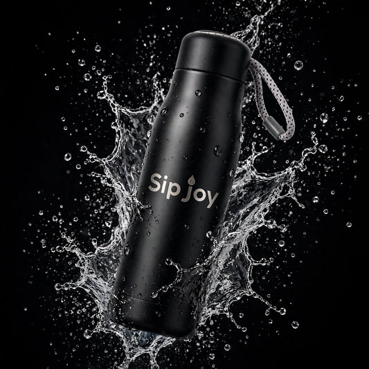 Adventure Series Rope-Handle Bottle. (Black)