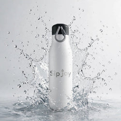 Adventure Series Rope-Handle Bottle. (White)